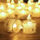 Vela LED Branca Quente Sem Chama 3-96 Peças Decoração Criativa De Halloween E Natal Luz De Chá Para