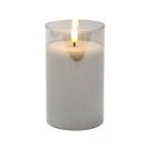 Vela LED Iluminato pilha 12,5cm cinza -L Hermitage