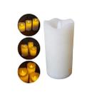 Vela Led Pilha Grande Parafina Chama Viva Oscilante 15cm