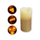 Vela Led Pilha Grd Dourada Parafina Chama Oscilante 15cm