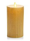 Vela LED sem chama Luminara Metallic Embossed Champagne