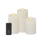 Vela LED sem chama Luminara White, conjunto de 3 com controle remoto Vela LED sem chama Luminara White, conjunto de 3 com controle remoto