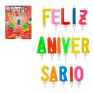 Vela Letras Feliz Aniversário Colorida 16 Peças Para Bolos Vela Letras Feliz Aniversário Colorida 16 Peças Para Bolos