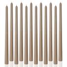 Vela LPUSA Sahara Beige, alta, afunilada, 30 cm, conjunto de 12