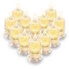 Vela Luz Led Eletroinica Transparente Artificial Kit 12 Uni.