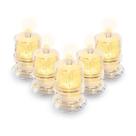 Vela Luz Led Eletroinica Transparente Artificial Kit 5 Uni.