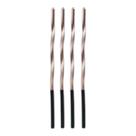 Vela Metalizada Torcida Rose Gold 15cm com 4 Unidades