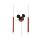 Vela mickey 360 meio glitter vermelha