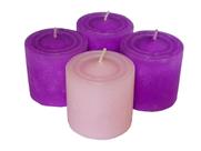 Vela Natalina Advento Da Família Kit Com 4 - Velas Aromática