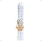 Vela Natalina Mery Christmans 25cm 3 pçs Bco/Dourado Cromus