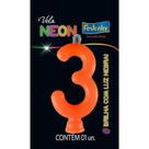 Vela Neon Laranja N3 Festcolor