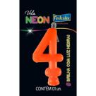 Vela Neon Laranja N4 Festcolor