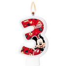Vela Numeral Mickey Clássico Número 3 - Regina Vela Numeral Mickey Clássico Número 3 - Regina