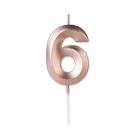 Vela Número Aniversário Design Rose Gold - 01 unidade - Silver Festas - Rizzo