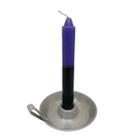 Vela Palito Bicolor Preta Roxa 50 unidades 12cm
