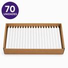 Vela Palito Branca 70 Unidades 18cm Parafina Pura