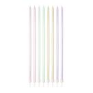 Vela Palito Gigante Metalizada Candy Color Sortida - 8 un - Silver Festas - Rizzo