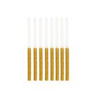 Vela palito metade glitter dourado c/6 unidades