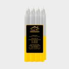 Vela palito n8 bicolor branco com amarelo 256g - casa fé