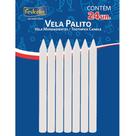 Vela Palito Para Aniversário Palitinho Com 24 Unidades - Cor Branco