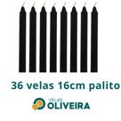 Vela Palito Preta 36 Unidades 16cm 15,8 - (Por Kilo) 100% Parafina
