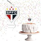 Vela Para Bolo de Aniversário Festa Comemoração Futebol Time - São Paulo - Festcolor