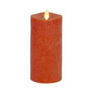 Vela Pillar Luminara 7,5x16,5 cm LED laranja queimado