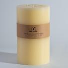 Vela Pillar MOZEAL Extra Large 3 Wick Ivory, sem perfume, 6 x 6 polegadas