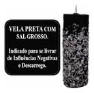 Vela Preta Com Sal Grosso Descarrego E Contra Má Influência Vela Preta Com Sal Grosso Descarrego E Contra Má Influência