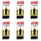 Vela Preta Vermelha Bicolor Palito Colorida Votiva Umbanda Exu Ritual Numero 8 Kit 6 Und