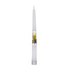 Vela Primeira Eucaristia. Rossoni Velas. Com adesivo e fita na base. Parafina. Cônica Tam 25 cm Bca