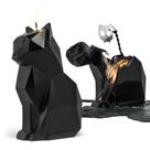 Vela PyroPet Kisa Cat Black com esqueleto metálico 500mL