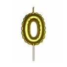 Vela Renda Metalizada Numero 0 A 9 Dourado Balão 6cm Altura Vela Renda Metalizada Numero 0 A 9 Dourado Balão 6cm Altura