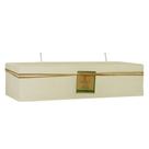 Vela Retangular Dois Pavios 22x6x9 Cm Marfim