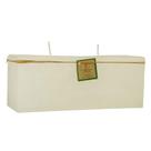 Vela Retangular Dois Pavios 22x8x9 Cm Marfim