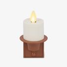 Vela sem chama Luminara Nightlight, argila assada do crepúsculo ao amanhecer