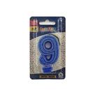Vela Super Com Glitter Azul - Curifest