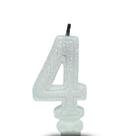 Vela Super Com Glitter Branca - Curifest