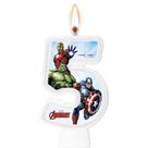 Vela Vingadores Número 5 Decoração Festa topo aniversário