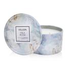 Vela Voluspa Milk Rose Scent 2 Wick Tin 25h de tempo de queima