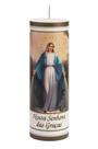 Vela Votiva (7 dias) Nossa Senhora das Graças 260g Parafina Pura - 08 unidades