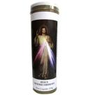 Vela votiva 7 dias santos com orações 14cm - jesus misericordioso