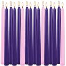 Vela WPONSZU, pacote com 16, Advent Taper, 25 cm, sem perfume