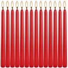 Vela WPONSZU Taper Red, 25 cm, sem perfume, sem gotejamento, pacote com 14