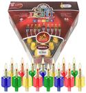 Velas a óleo Ner Mitzvah Hanukkah Coloridas Ohr Lights, pacote com 44 Velas a óleo Ner Mitzvah Hanukkah Coloridas Ohr Lights, pacote com 44