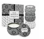 Velas aromaticas lata com 4 unidades (lavanda/gardenia/baunilha/laranja) - geometrico brasfoot