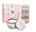 Velas aromaticas lata com 4 unidades (lavanda/gardenia/baunilha/laranja) - mae melhor amor do mundo brasfoot
