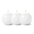 Velas Bola Branca 4 Unidades 6 Cm