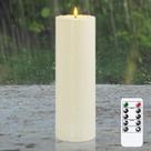 Velas cintilantes impermeáveis sem chama Yeelida 4x12cm com controle remoto