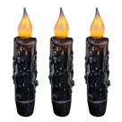 Velas cônicas com temporizador de LED sem chama CVHOMEDECO Matt Black 12cm